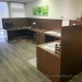 Espresso Gallery Cubicle Workstation L-Suite Desks w/ Walls